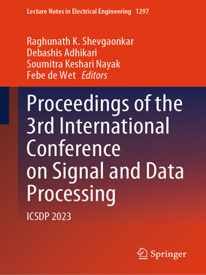 cover image of Proceedings of the 3rd International Conference on Signal and Data Processing